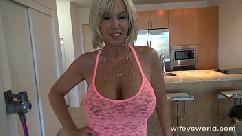 Wifey s busty sister sucks jizz off table