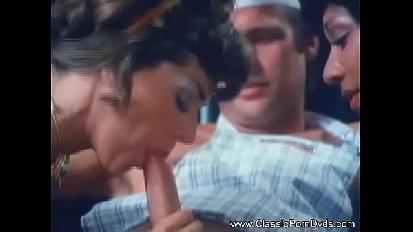 Vintage double blowjob for the cook