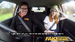 Fake driving school slim hot redhead minx fucks better then she drives