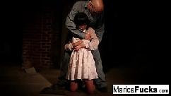 Marica gets stripped and fondled in the basement