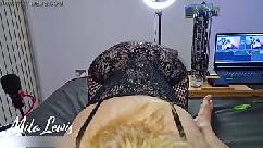 Pov bj in sexy black lingerie