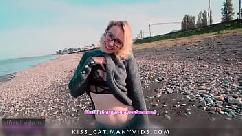 Public agent fuck russian teen in doggy under the bridge with cum swallow