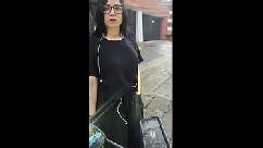 Carrying an order i meet this strange and pretty girl