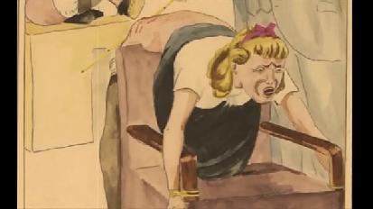 Vintage erotic drawing