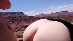 An outdoor encounter in moab cheetah adora rides dick outside gives blowjob doggystyle fucking pawg bwc