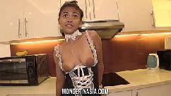 Adorable filipina teen maid creampied by her boss