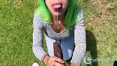 Sucked him up in the park and got caught