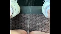 Pissing against my car seat