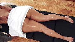 Big ass milf going horny during massage