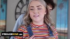 Hot stepmom sydney paige and cute girlfriend eva nyx let horny stud free use them