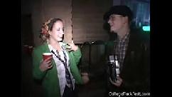 Girl getting fucked while others watch during a fuck fest party