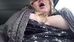 Outdoor facial on a beautiful face chubby girl after a blowjob