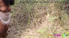 Local village girl with a ssbbw ass gives blowjob and fucked by the watchman in the bush with his big black cork hardcore somewhere in africa