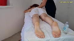 Creampie from stranger at massage session