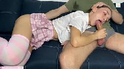 My teacher invited me to his house and i sucked his dick to pass the test