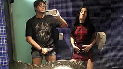 After the party i fucked the hot ass in the motel bathroom