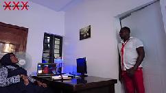 Senior boy caught the holy teacher on hijab masturbating in her office and then she punishes him by making him fuck her pussy so hard on her desk